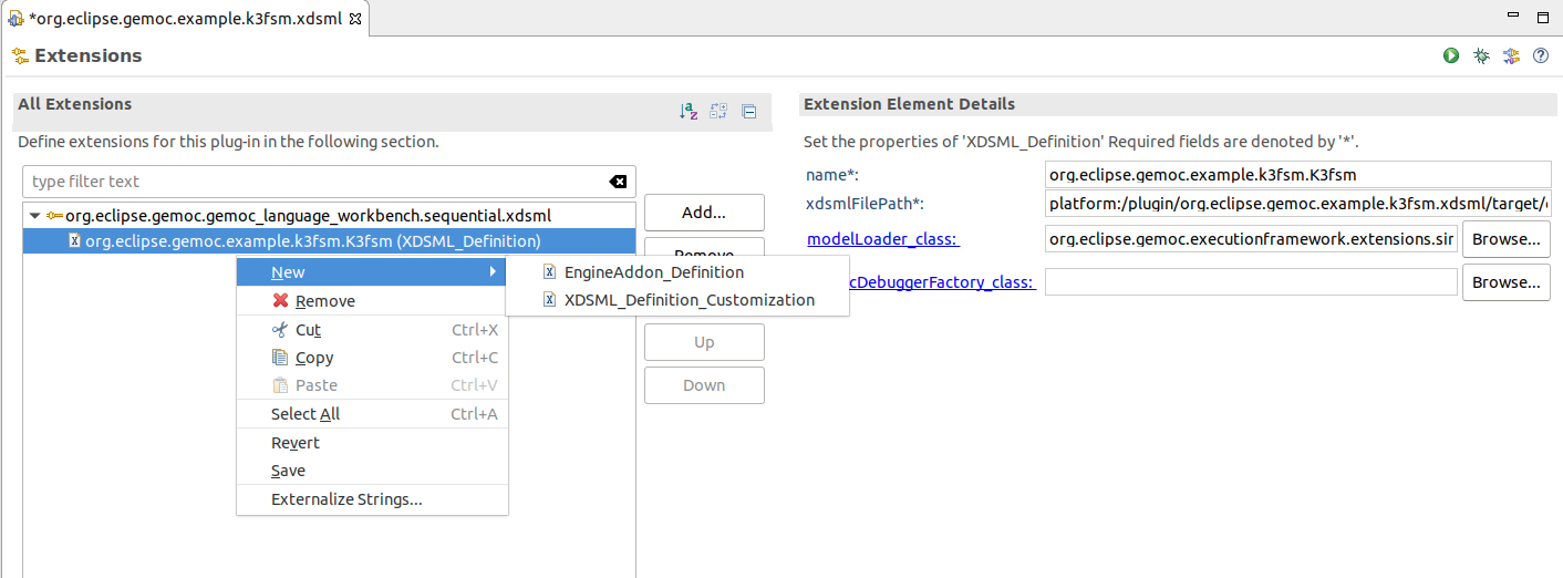 Add language specific Engine Addon on DSL