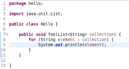 for loop using Collections after