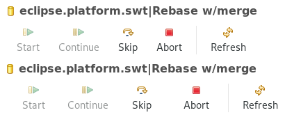 ToolItems with reduced padding compared to before