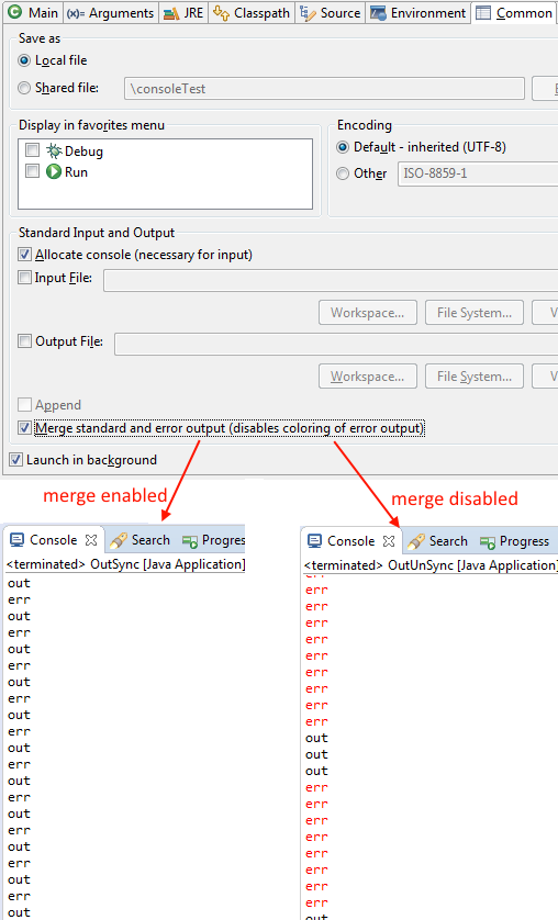 Differences between merging enabled and disabled