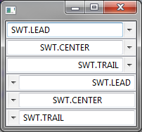 Aligned CCombo widgets