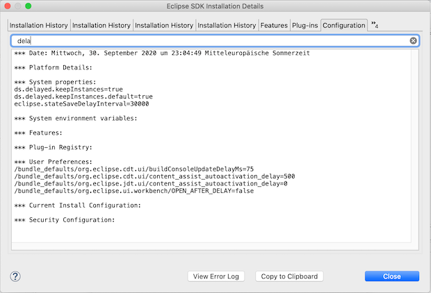 Configuration Filter