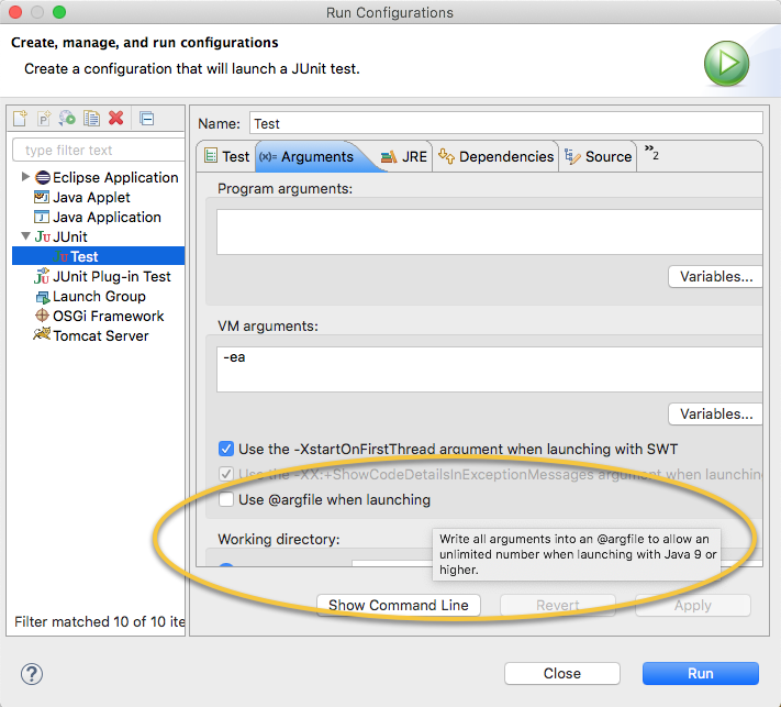 screenshot showing new checkbox