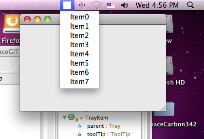 Highlighted Tray Item