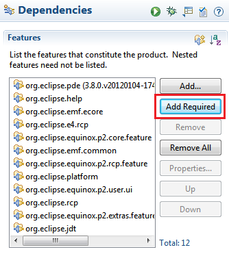 Add required button