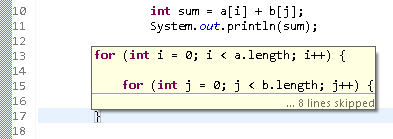 Bracket hover example 1