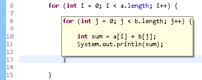 Bracket hover example 2