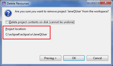 Projects to be deleted