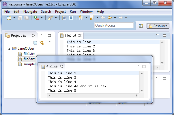 An editor detached from Eclipse's main workbench window.