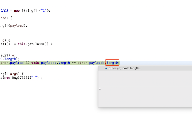 hover popup on array length