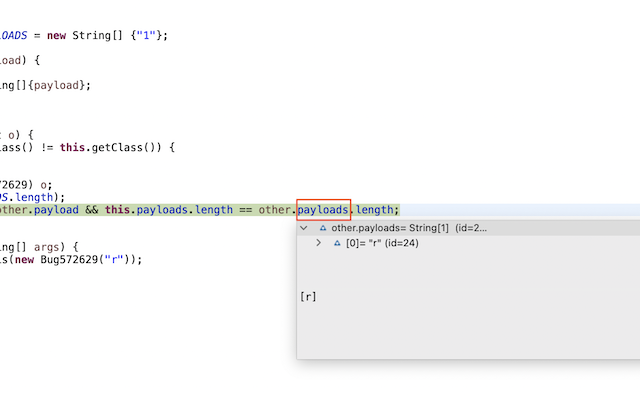 hover popup on variable