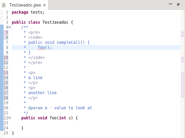 Javadoc default html format