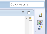 Dragging perspective switcher to vertical orientation.
