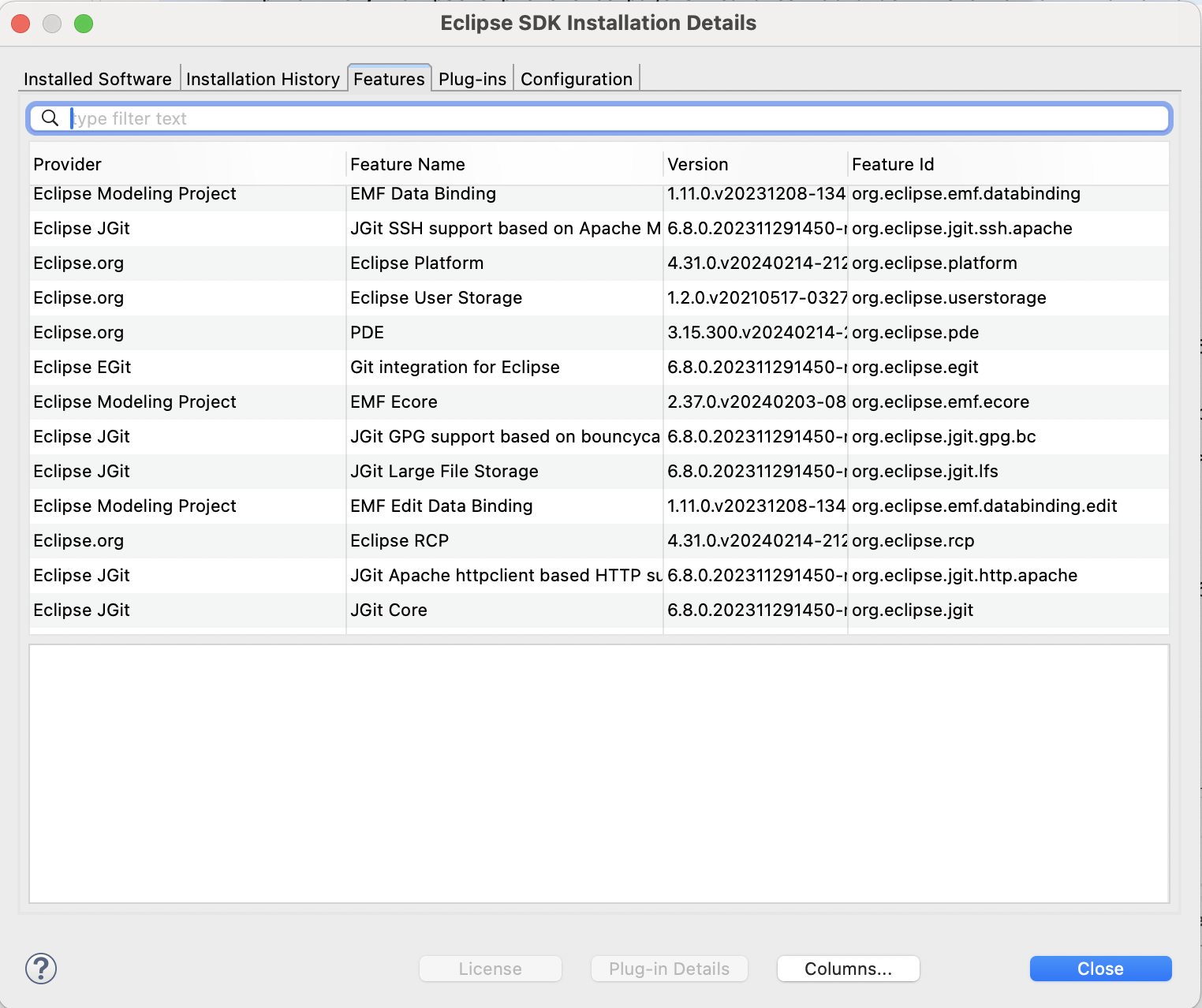 Hovering over tabs