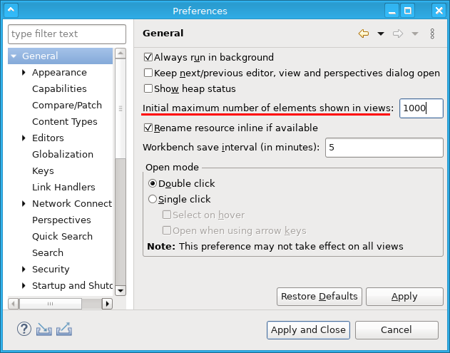 New preference