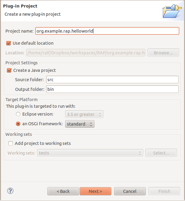 New Project Wizard