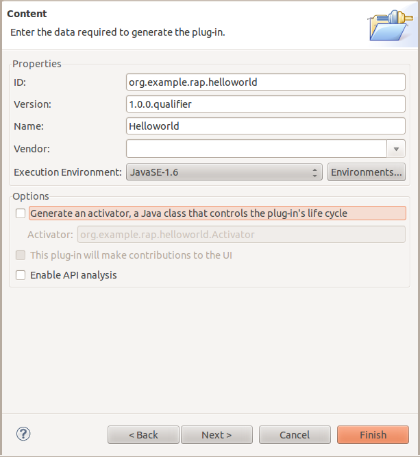 New Project Wizard
