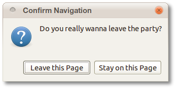 Exit confirmation dialog