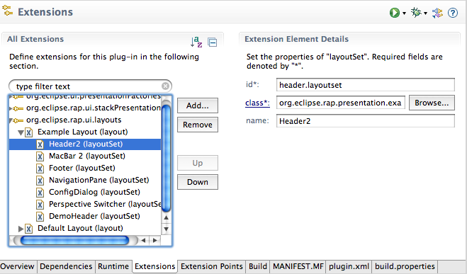 Layout extension