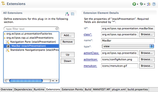 StackPresentation Extension