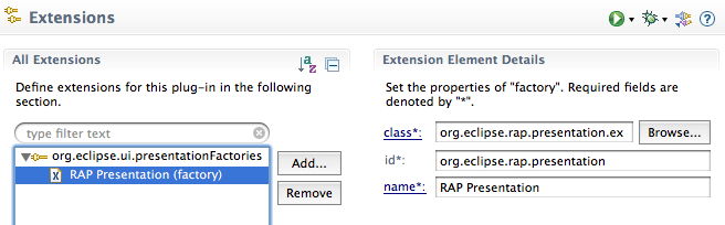 PresentationFactory Extensions